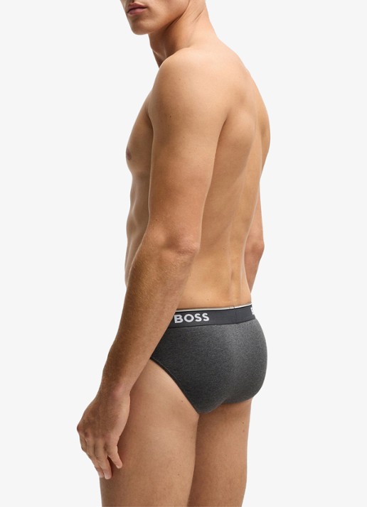 BOSS Slip met logoband in 3-pack - achterkant 5 grijs