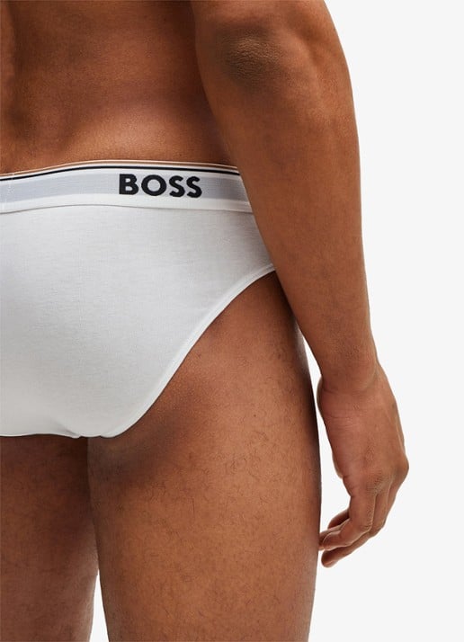 BOSS Slip met logoband in 3-pack - detail 5 wit