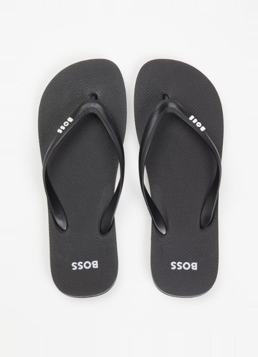 BOSS Slipper met logo - detail 2 zwart