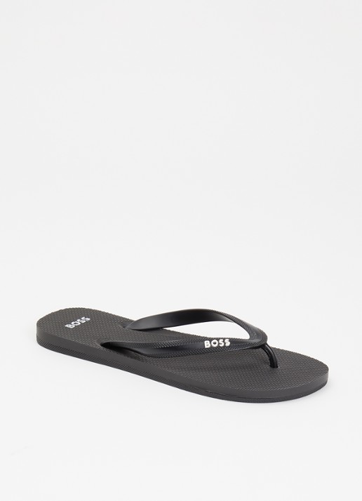 BOSS Slipper met logo - voorkant 5 zwart