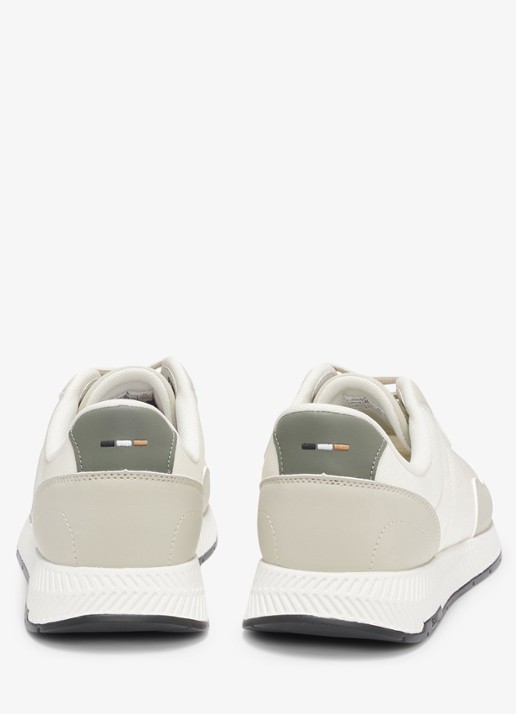 BOSS Sneaker met logo - detail beige