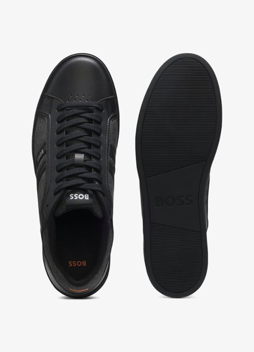 BOSS Sneaker met logo - achterkant zwart
