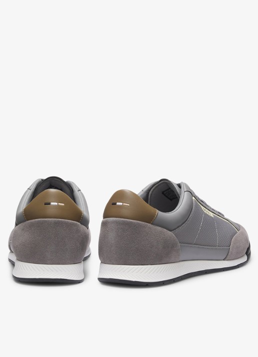BOSS Sneaker met suède details - achterkant open grey-063 / grijs