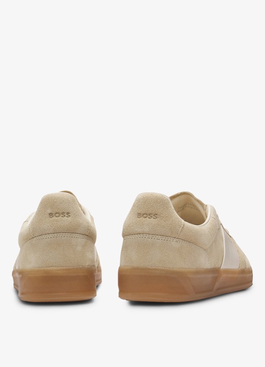 BOSS Sneaker van suède - achterkant 3 beige
