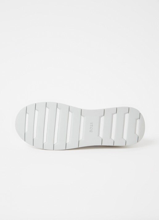 BOSS Sneakers van verschillende materialen met gebreide bovenzijde en suède details - detail 5 white-100 / wit