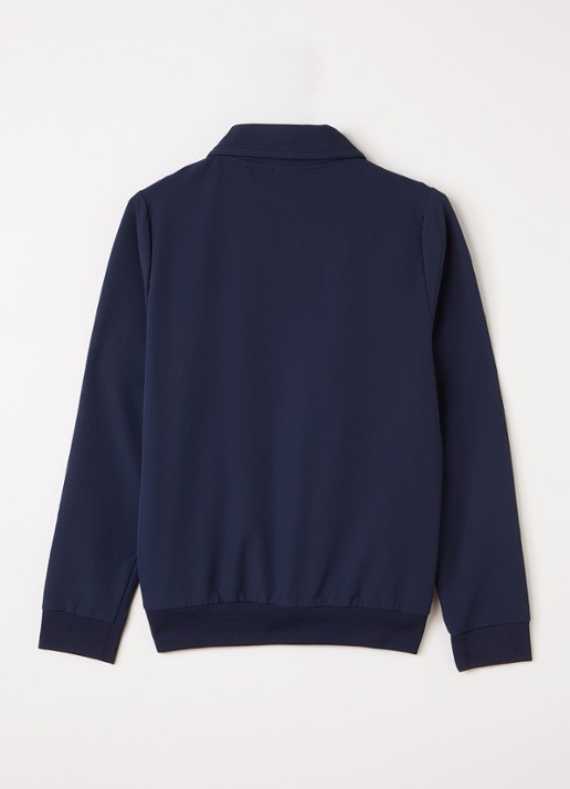 BOSS Softshell jack met logoborduring - achterkant 3 donkerblauw