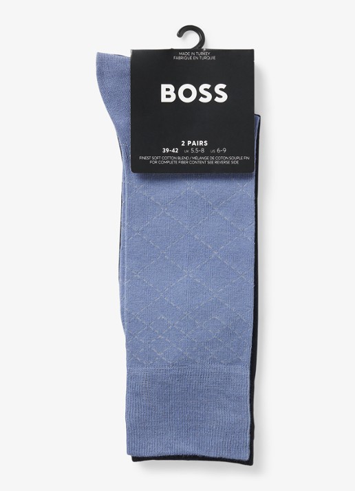 BOSS Sokken in katoenblend in 2-pack - detail 3 blauw