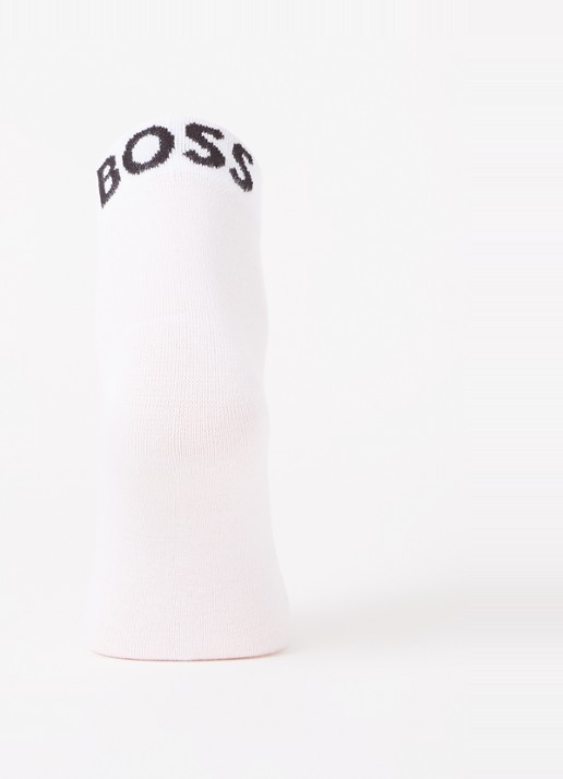 BOSS Sokken met logo in 2-pack - voorkant 3 white-100 / wit