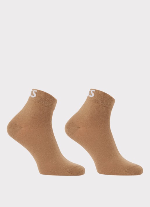 BOSS Sokken met logo in 2-pack - voorkant medium beige-260 / beige