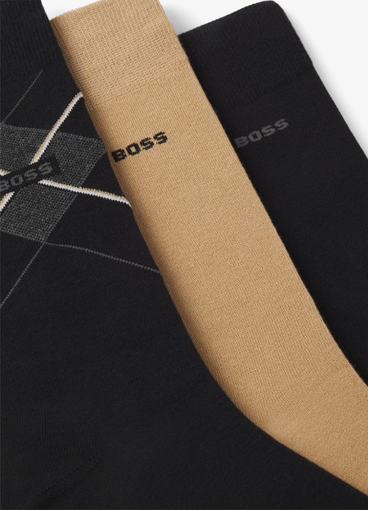 BOSS Sokken met logo in 3-pack - detail 2 open miscellaneous-960 / multicolor