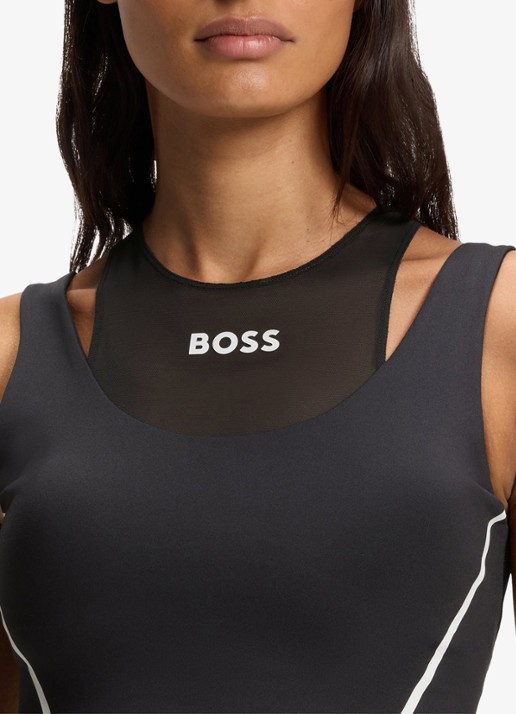BOSS Sport bh met mesh - detail 5 zwart