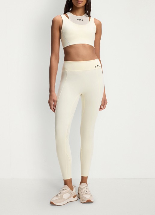 BOSS Sport bh met mesh - voorkant 3 creme