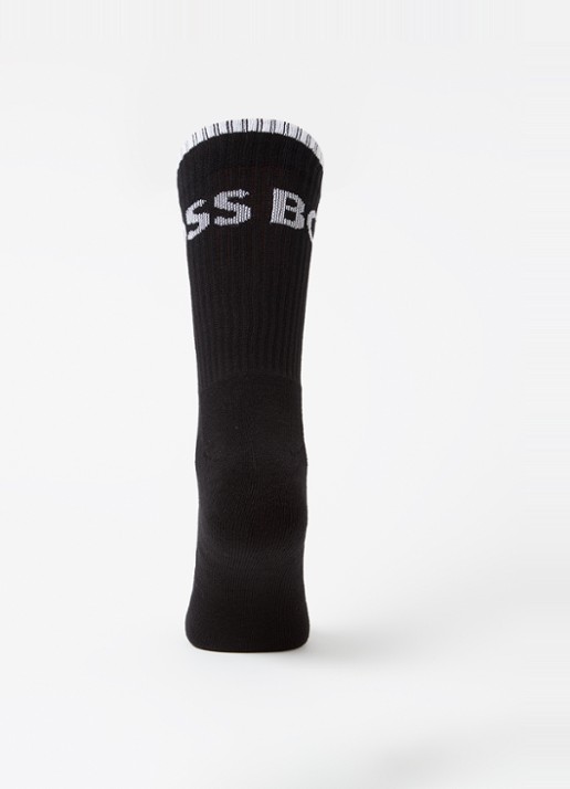 BOSS Sportsokken met logo in 6-pack - voorkant 3 zwart