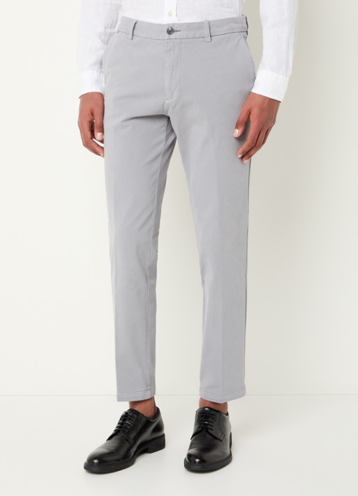BOSS Straight fit chino met stretch - detail 3 open grey-070 / grijs