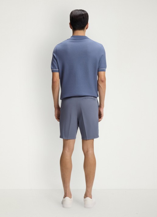 BOSS Straight fit korte broek met steekzakken - achterkant 2 lichtblauw