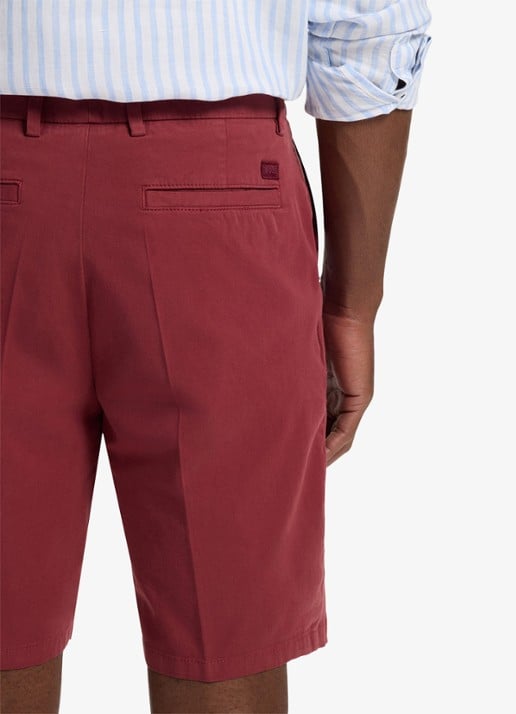 BOSS Straight fit korte broek met steekzakken - detail 2 rood