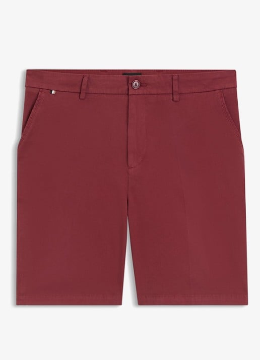 BOSS Straight fit korte broek met steekzakken - voorkant 4 rood