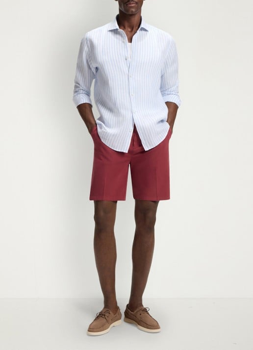 BOSS Straight fit korte broek met steekzakken - voorkant 5 rood