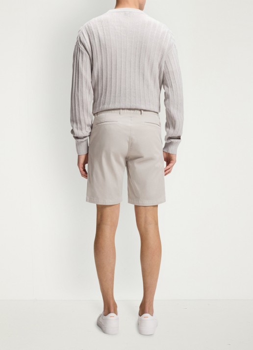 BOSS Straight fit korte chino met steekzakken - achterkant open grey-070 / grijs