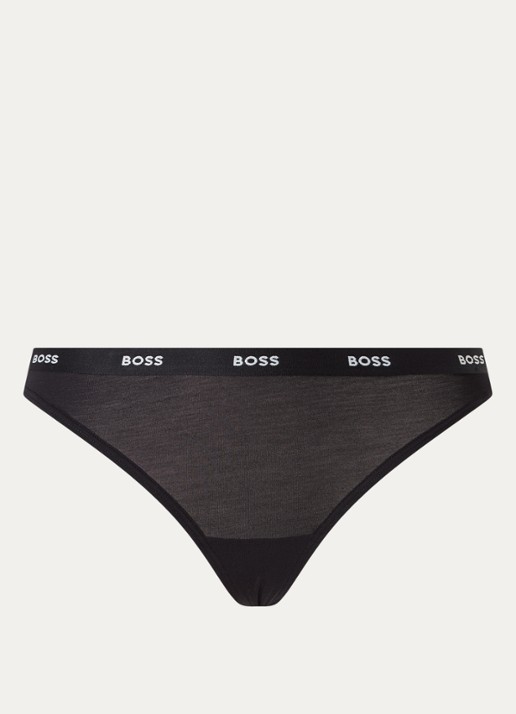 BOSS String met logoband - voorkant zwart