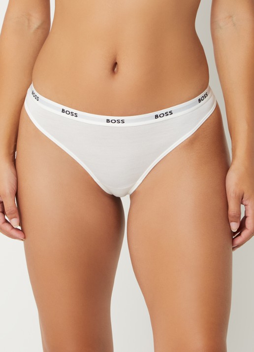BOSS String met logoband - detail wit