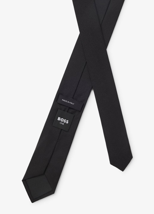 BOSS Stropdas van zijde - detail 5 zwart