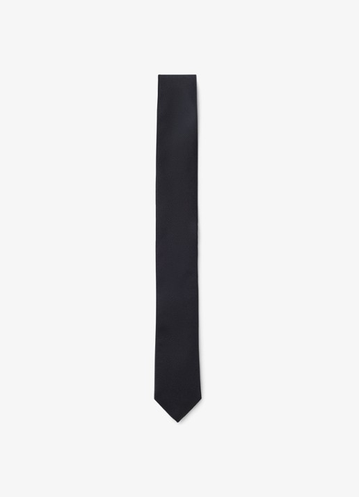 BOSS Stropdas van zijde - voorkant donkerblauw