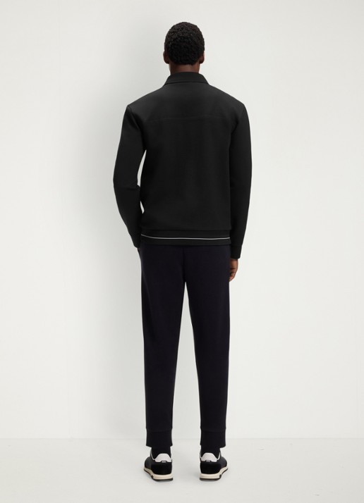 BOSS SW_Member sweatvest met steekzakken - achterkant black-001 / zwart