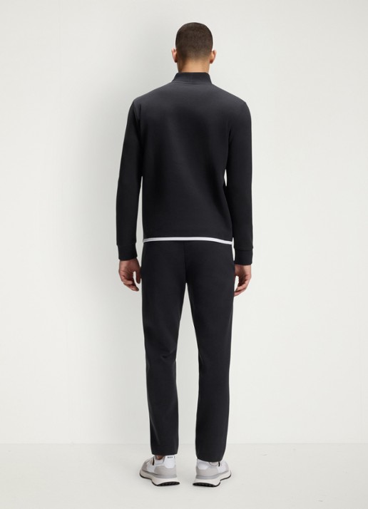 BOSS Sweater met logo en opstaande kraag - achterkant 5 blauw