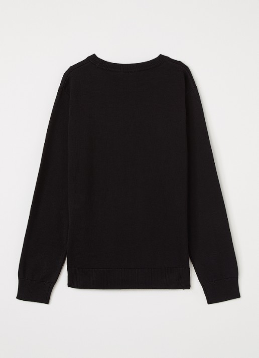 BOSS Sweater met logo - voorkant 3 zwart