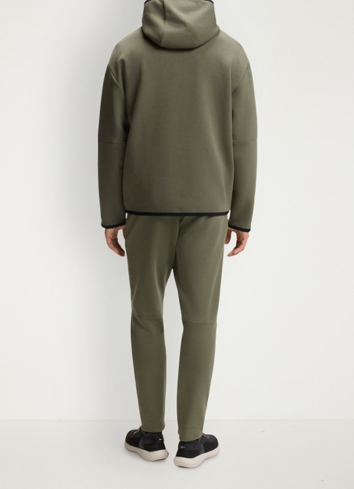 BOSS Sweatvest met capuchon - achterkant 5 legergroen