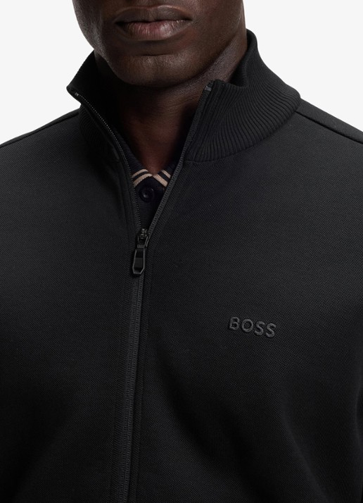 BOSS Sweatvest met logo - detail 2 black-002