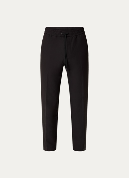 BOSS T_Flex tapered fit joggingbroek met steekzakken - voorkant 4 zwart