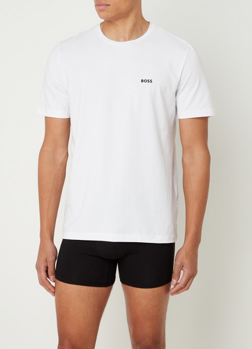 BOSS T-shirt met logo in 2-pack - voorkant 2 wit