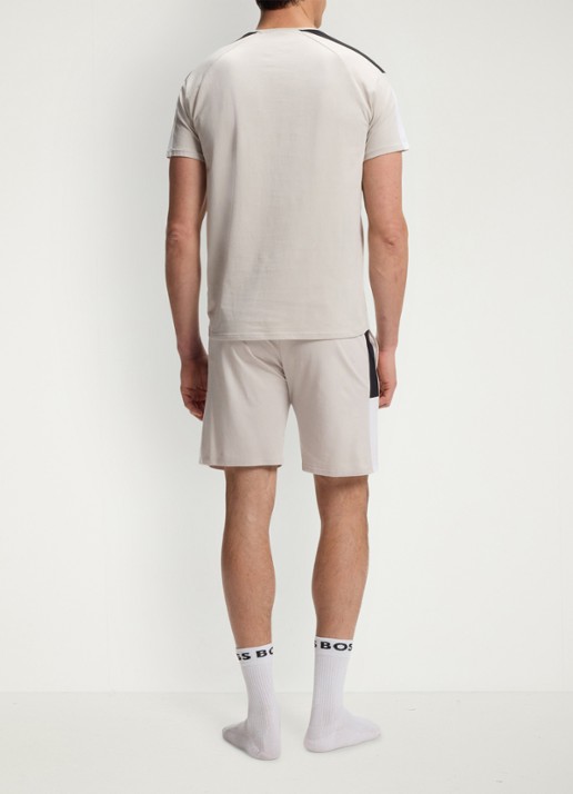 BOSS T-shirt met logo - achterkant 3 beige