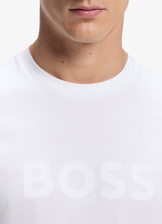BOSS T-shirt met logo - detail 2 wit
