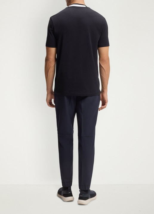 BOSS T-shirt met logo - achterkant donkerblauw