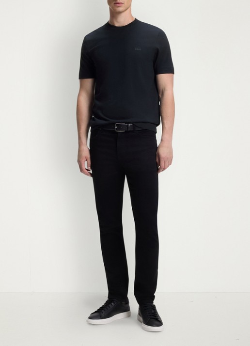 BOSS T-shirt met logo - voorkant 2 blauw