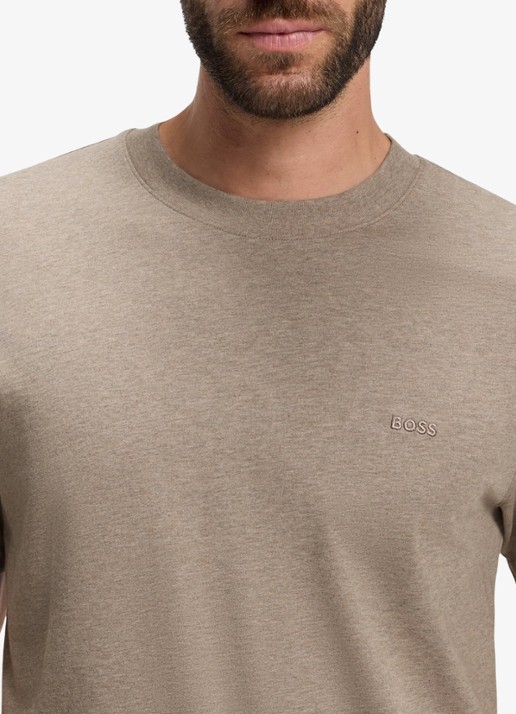 BOSS T-shirt met logo - detail 3 open brown-240 / bruin