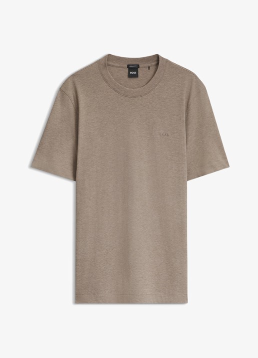 BOSS T-shirt met logo - voorkant open brown-240 / bruin