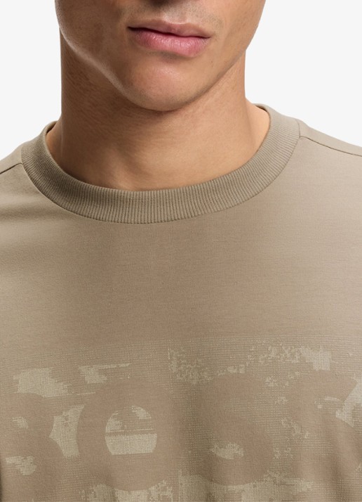 BOSS T-shirt met logoprint - detail 4 light/pastel green-334 / groen