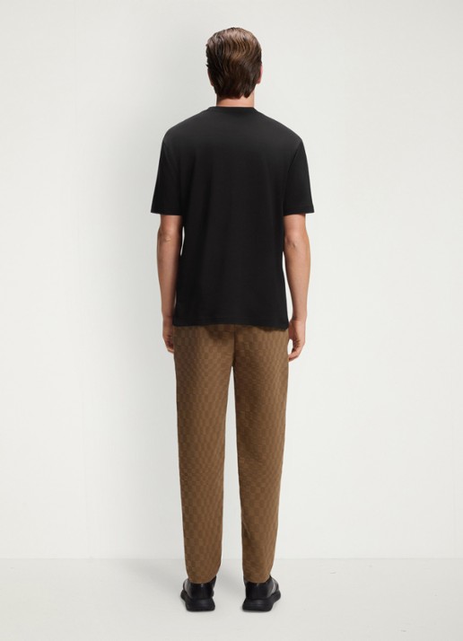 BOSS T-shirt met logoprint - achterkant 5 zwart