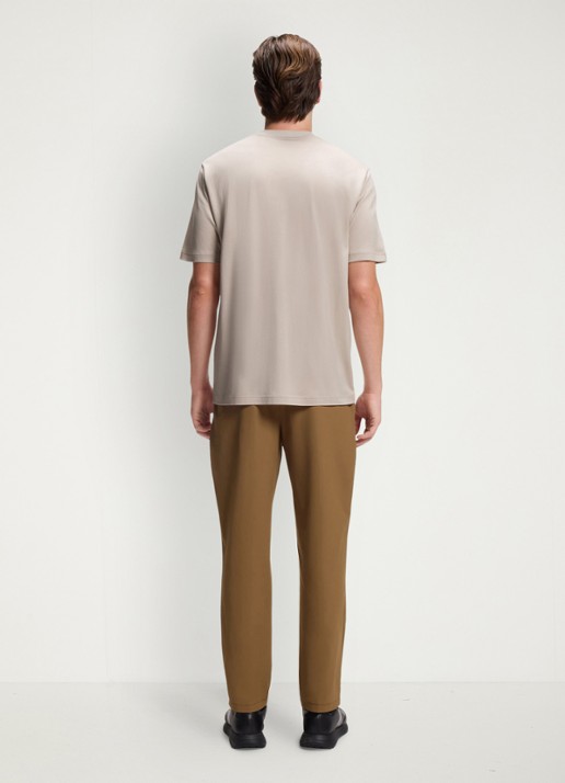 BOSS T-shirt met logoprint - achterkant open beige-299 / beige