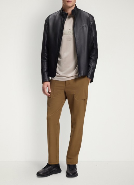 BOSS T-shirt met logoprint - voorkant 3 open beige-299 / beige
