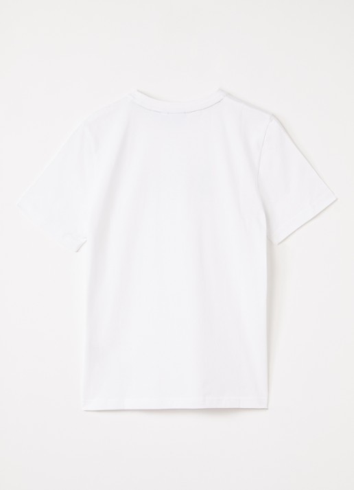 BOSS T-shirt met logoprint - voorkant 2 wit
