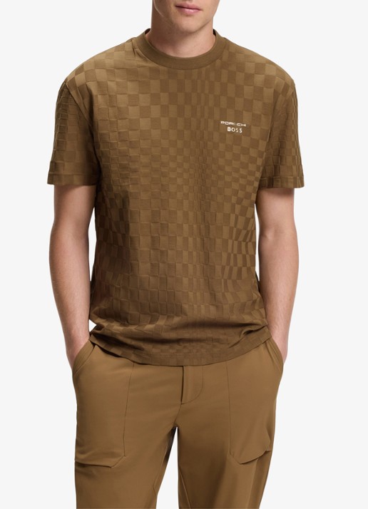BOSS T-shirt met print en logo