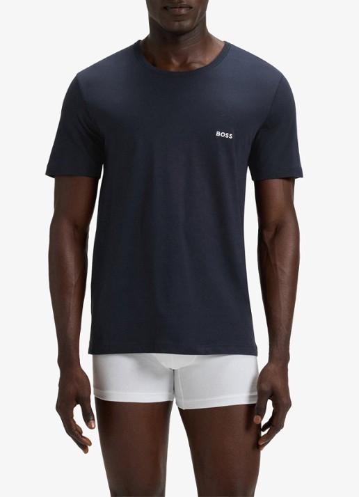 BOSS T-shirt met ronde hals in 3-pack - detail 5 donkerblauw