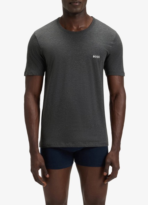 BOSS T-shirt met ronde hals in 3-pack - detail 3 antraciet