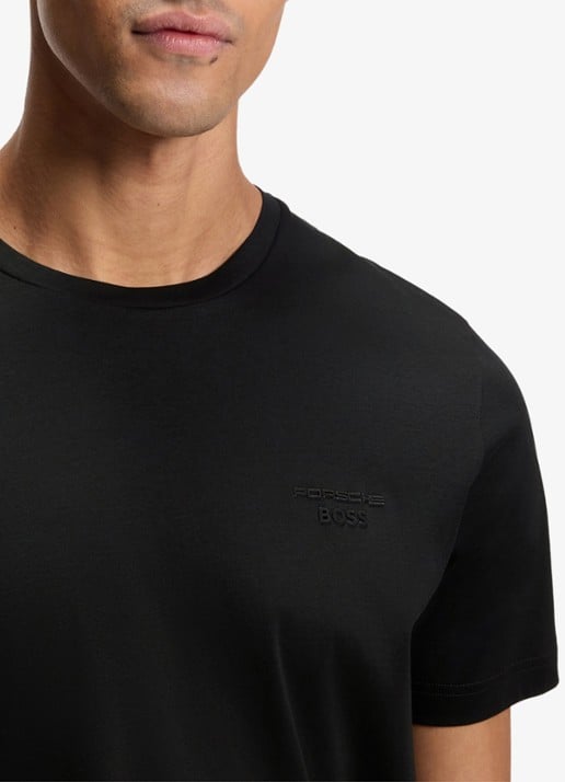 BOSS T-shirt met ronde hals - detail 5 zwart