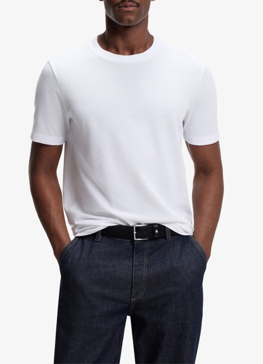 BOSS T-shirt met structuur